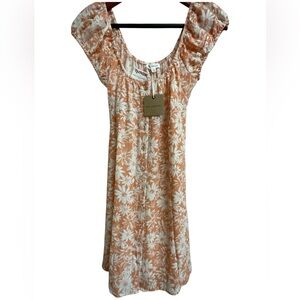 Blu Pepper Floral Peasant Mini Dress (Size Tag Medium) Fits like an Extra Small